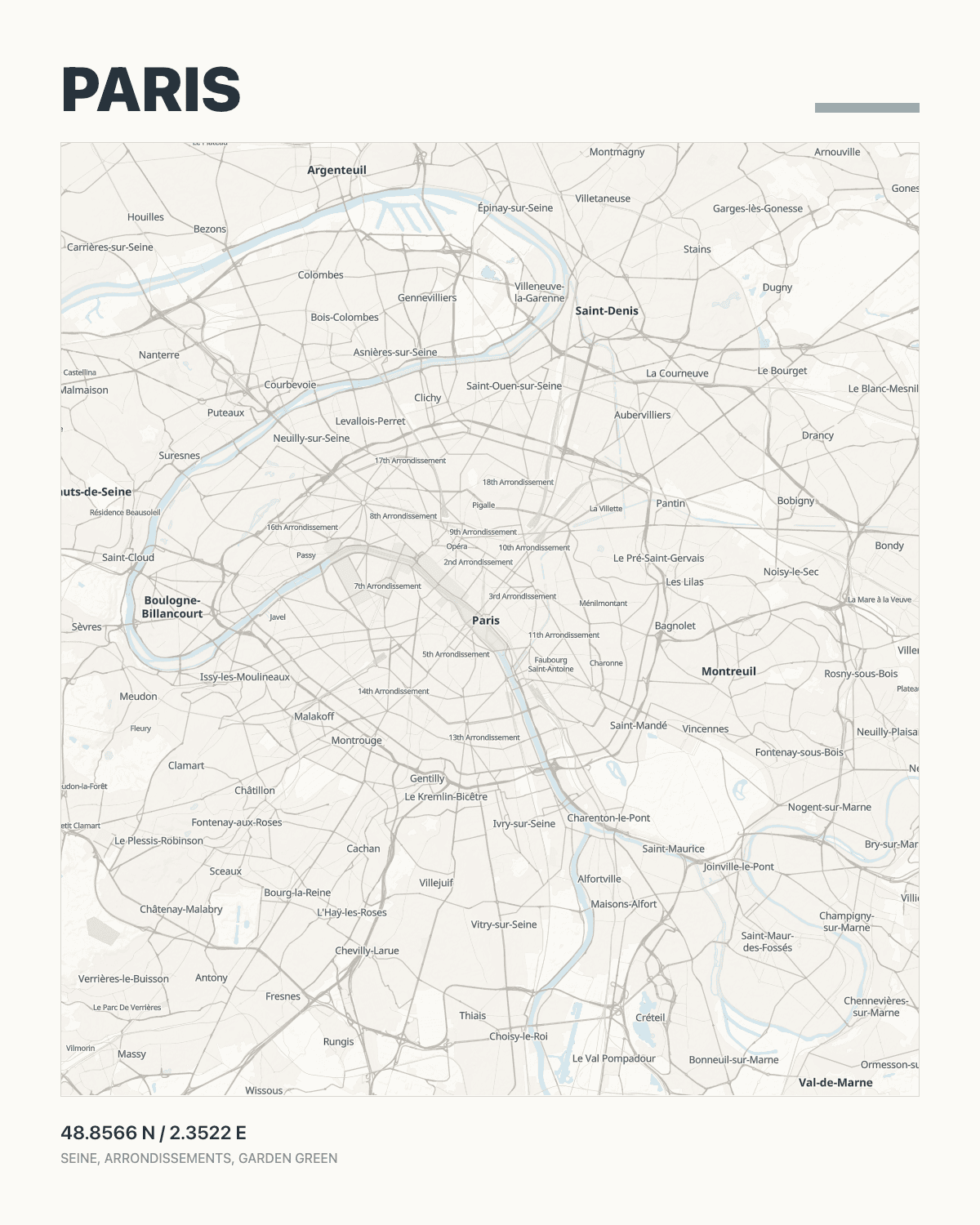 Gallery map style preview for Paris